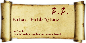 Palcsi Pelágiusz névjegykártya